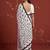 White georgette embroidered saree with resham embroidery