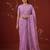 Lavender chiffon embroidered saree with beads