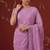 Lavender chiffon embroidered saree with beads