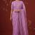 Lavender chiffon embroidered saree with beads