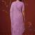 Lavender chiffon embroidered saree with beads
