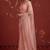 Peach net embroidered saree with beads