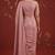 Pink satin embroidered saree with zari work