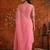 Pink georgette embroidered saree with zari work