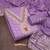 Lavender chanderi silk embroidered dress-materials
