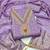 Lavender chanderi silk embroidered dress-materials