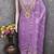 Lavender chanderi silk embroidered dress-materials