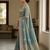 new facy designer grey golden dori work saree 