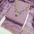 Lavender chanderi silk embroidered dress-materials