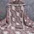 Brown silk blend embroidered dress-materials