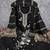 Black chanderi silk embroidered dress-materials