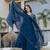  Vichitra Silk Embroidery Work Flared Anarkali Pant and Dupatta Set