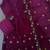 Purple chanderi hand embroidery anarkali set
