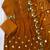 Brown chanderi hand embroidery anarkali set