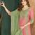 Pink chanderi embroidered palazzo set