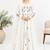 White chanderi embroidered anarkali set