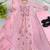 Baby-pink chanderi embroidered anarkali set