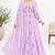 Lavender chanderi embroidered anarkali set