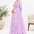 Lavender chanderi embroidered anarkali set