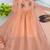 Peach chanderi embroidered anarkali set