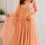 Peach chanderi embroidered anarkali set