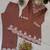 Brown crepe embroidered kurta set