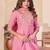 Pink chanderi embroidered palazzo set