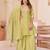 Light-olive chanderi embroidered palazzo set