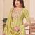 Light-olive chanderi embroidered palazzo set