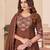 Brown chanderi embroidered palazzo set
