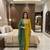 Dark-yellow silk blend embroidered kurta set