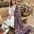 Cream cotton poly embroidered kurta set