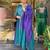 Teal chanderi embroidered kurta set