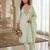 Light-green silk blend embroidered kurta set