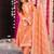 Peach cotton poly embroidered kurta set