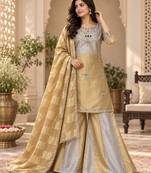 Multicolor viscose stone work palazzo set