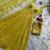 Yellow faux georgette stone work anarkali set