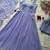 Lavender faux georgette stone work anarkali set