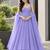 Lavender faux georgette stone work anarkali set