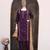 Purple cotton poly embroidered kurta set