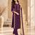 Purple cotton poly embroidered kurta set