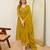 Mustard chanderi embroidered anarkali set