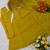 Mustard chanderi embroidered anarkali set