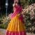 yellow silk blend woven traditional lehenga choli
