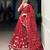 red chanderi printed traditional lehenga choli upto 42