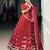 red chanderi printed traditional lehenga choli upto 42