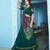 teal green silk blend embroidered traditional lehenga choli