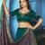 teal green silk blend embroidered traditional lehenga choli