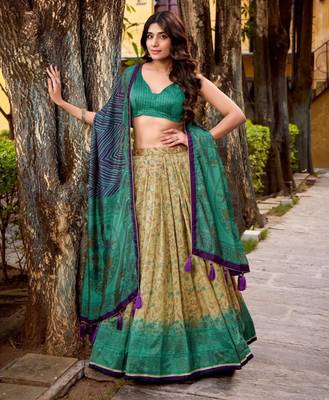 yellow silk blend woven traditional lehenga choli upto 42 2