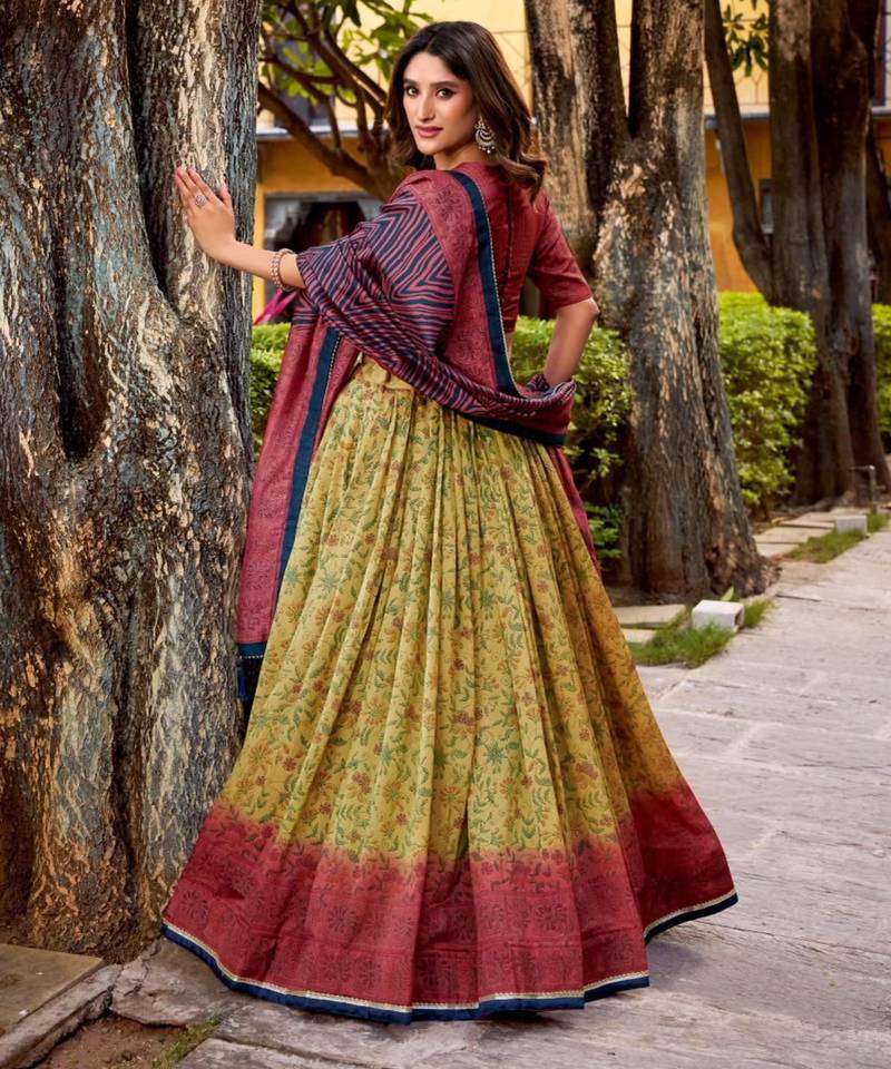 yellow silk blend woven traditional lehenga choli upto 42